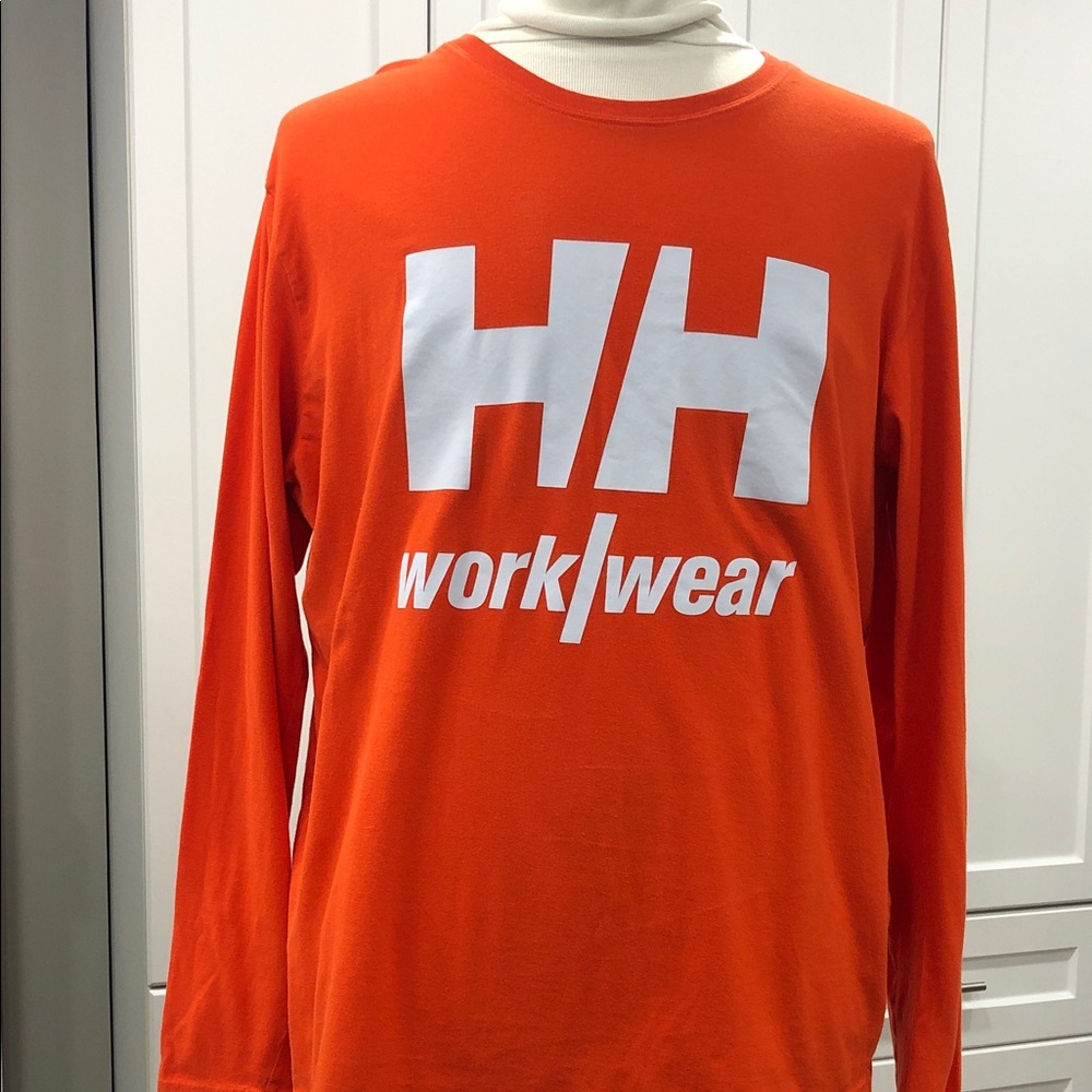 Helly Hansen Workwear Logo Long Sleeve Shirt – Men’s Size 2XL – Orange